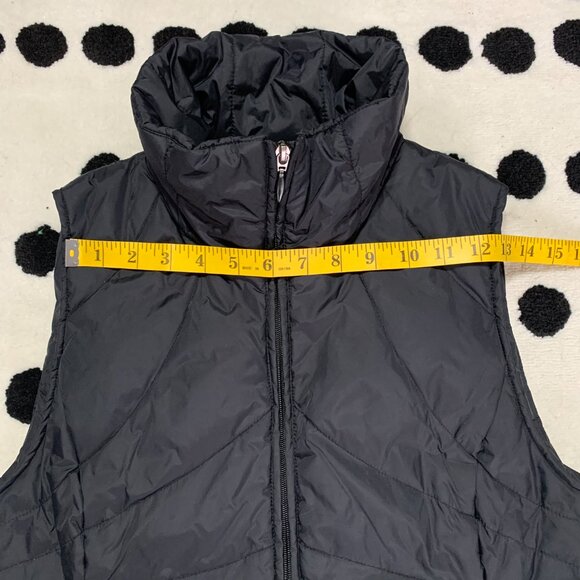 Kenneth Cole Reaction Down Filled Puffer Vest Womens L Black Full Zip Lined - Picture 6 of 8